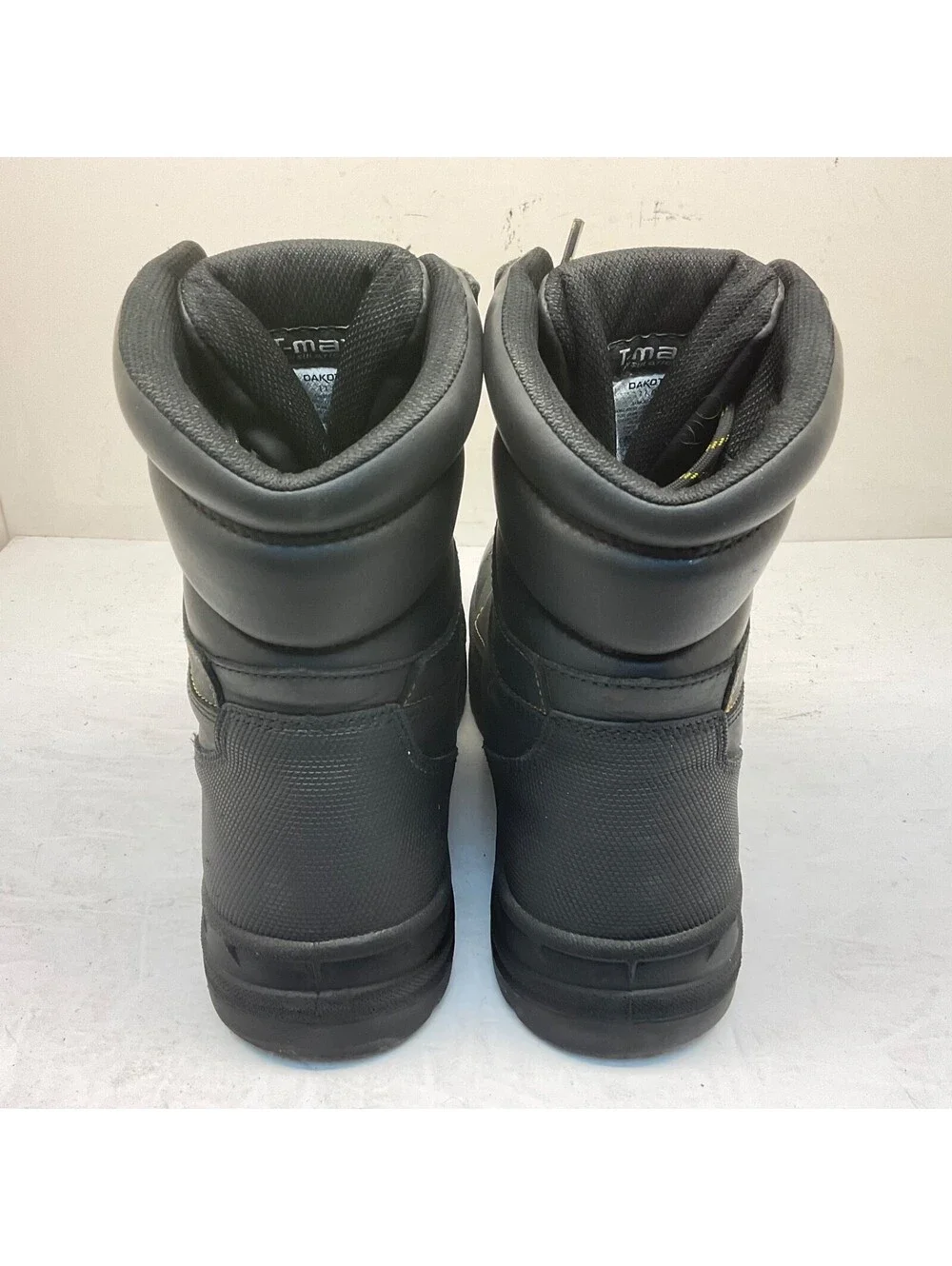 DAKOTA Men's 8'' 877 STEEL TOE STEEL PLATE SAFETY WORK BOOTS Black Size 11M